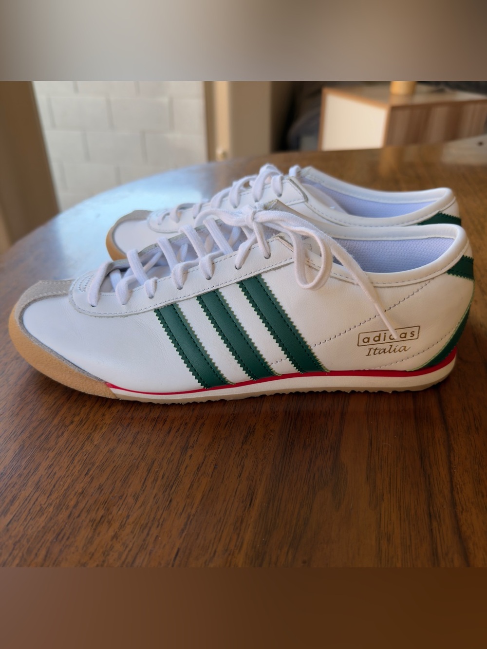 Adidas Italia 70s White and Green Sneakers men’s 7